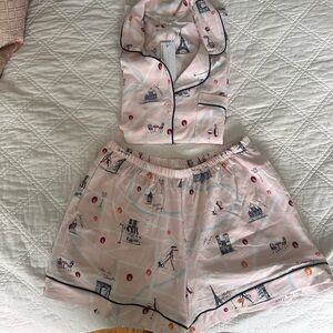 BedHead Women's Pink Paris Printed Pajama Set